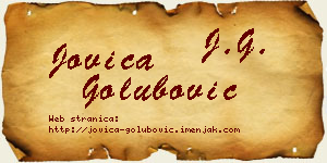 Jovica Golubović vizit kartica